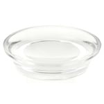 Soap Dish, Gedy AU11-00, Round Soap Dish Made From Thermoplastic Resins in Transparent Finish